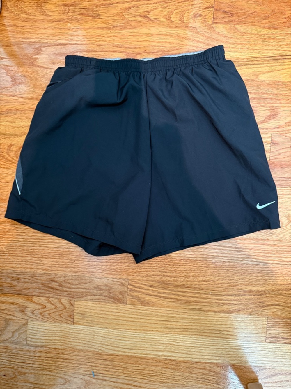 Nike Black Men's Athletic Running Shorts with Reflective Swoosh